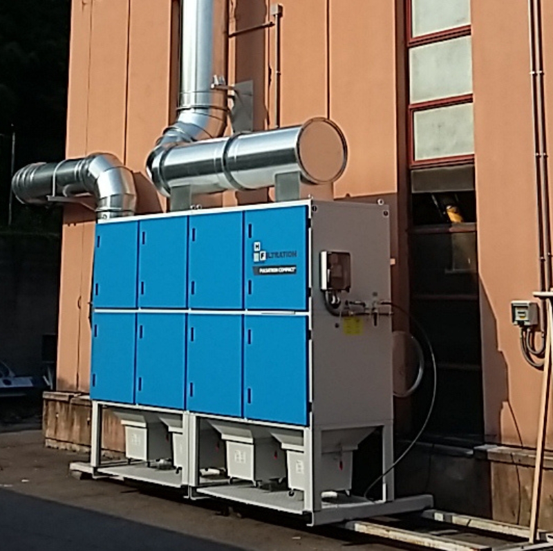 Odpylacz patronowy PULSATRON COMPACT™ – modułowy system do efektywnej filtracji pyłów w środowisku przemysłowym. filtr patronowy pulsatron compact hf group